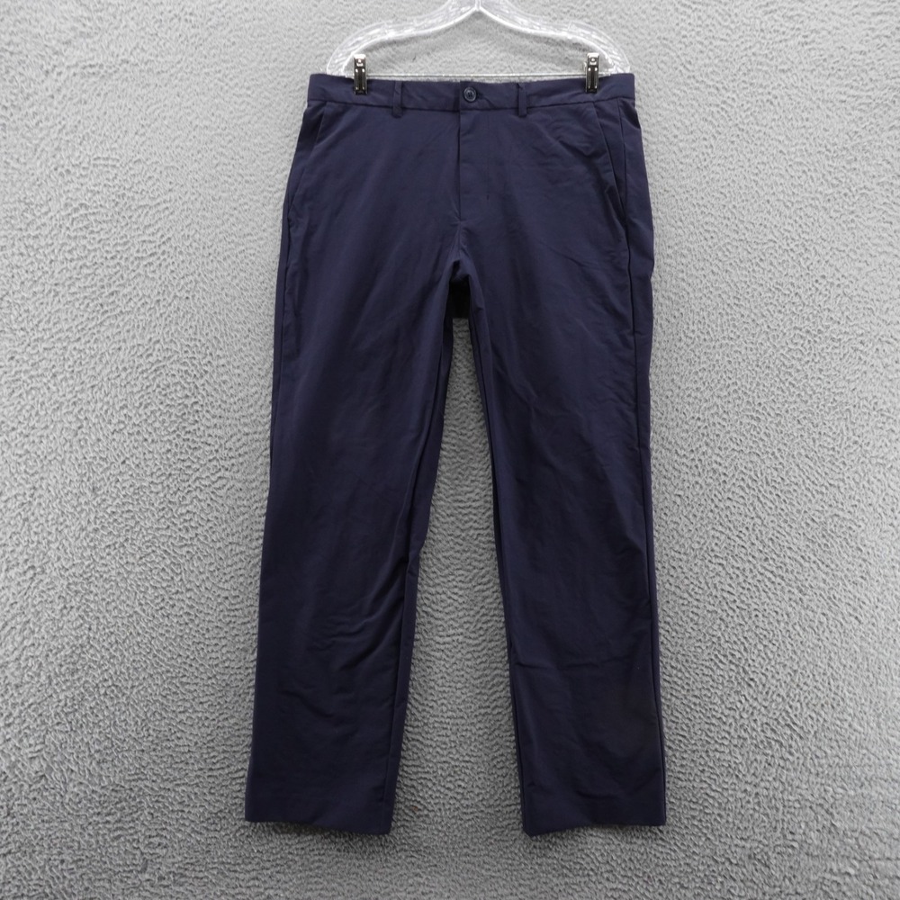 Gap Fit Perform Mens True Indigo Dry Tech Chino Pants 34x32 Straight Leg